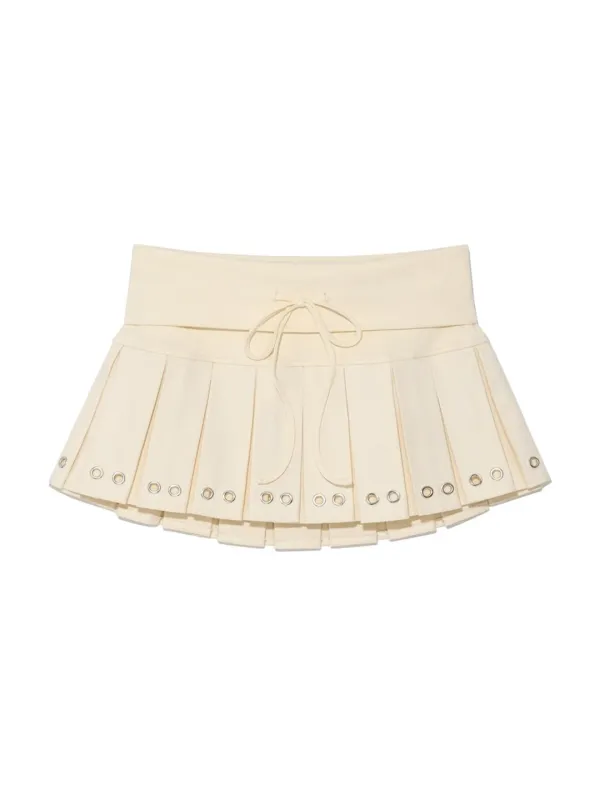 DAZE PLEATED MINI SKIRT (IVORY)
