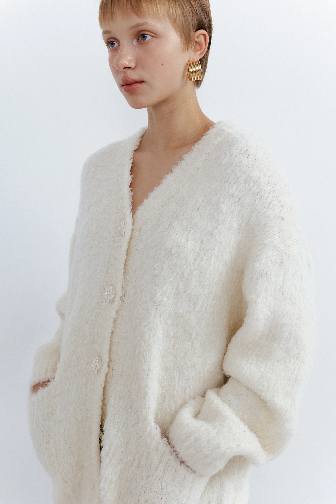 포지프레클즈 Storybook Cardigan_Plain Ivory 상품 이미지 2
