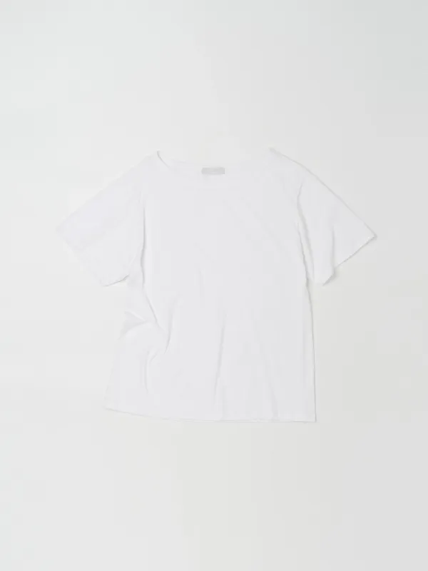 SLASH NECK TEE IN WHITE