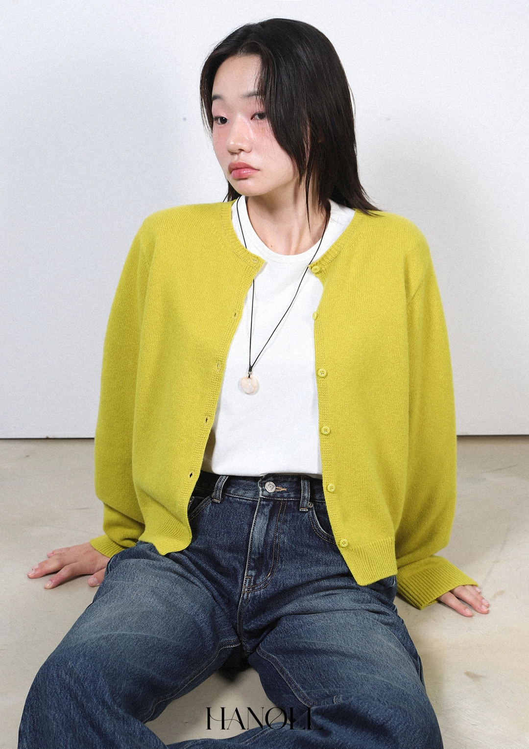 한올 Toby Cardigan (Yellow Green) 상품 이미지 2
