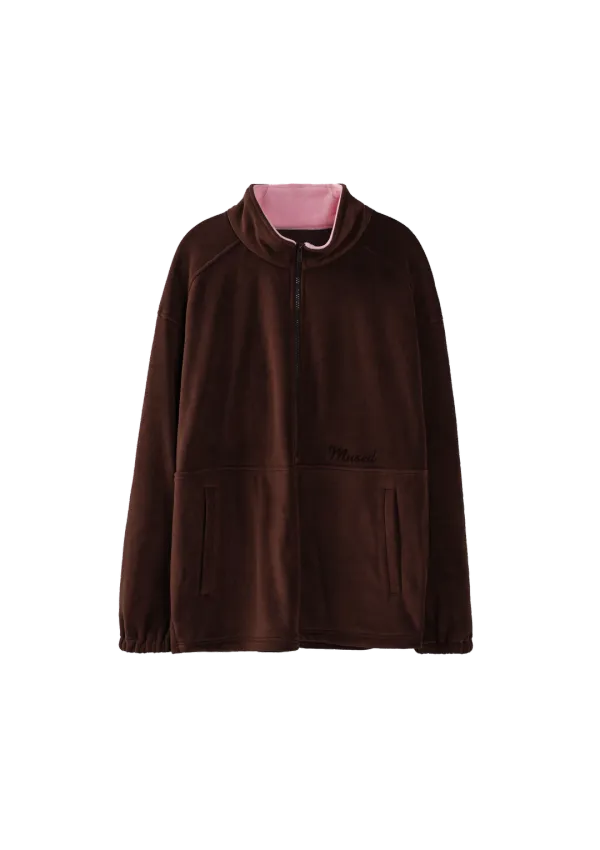 Mused Fluffy Fleece Anorak - Brown