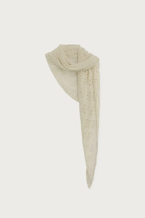KNITTING MUFFLER DOVE