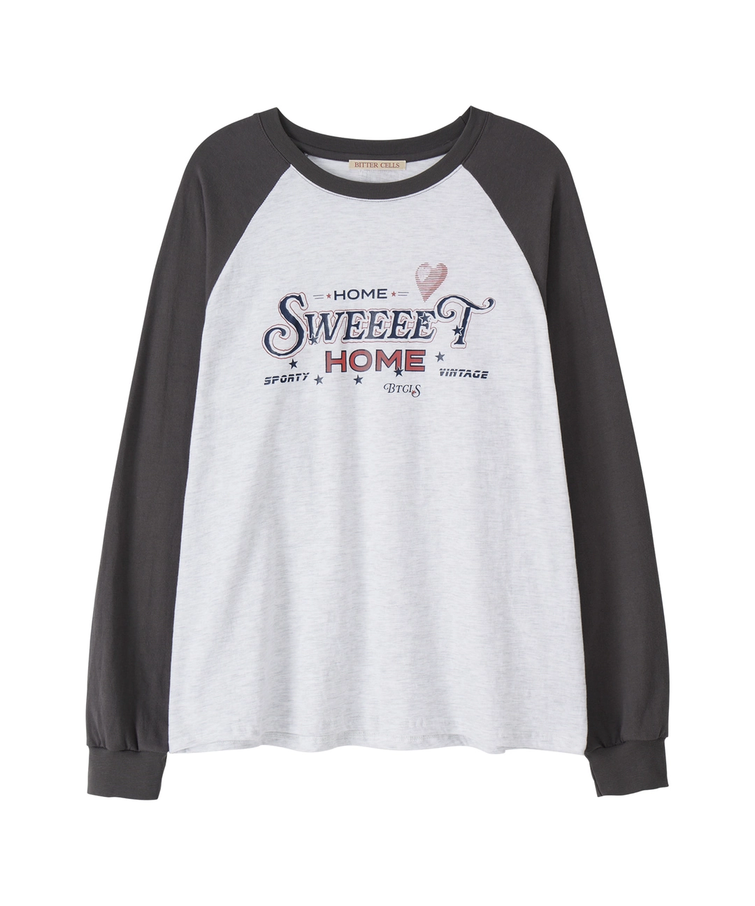 비터셀즈 Cardio Raglan Long Sleeve-Charcoal 상품 이미지 1