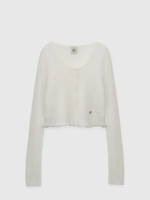 Ruffle Limited Cardigan (Ivory)