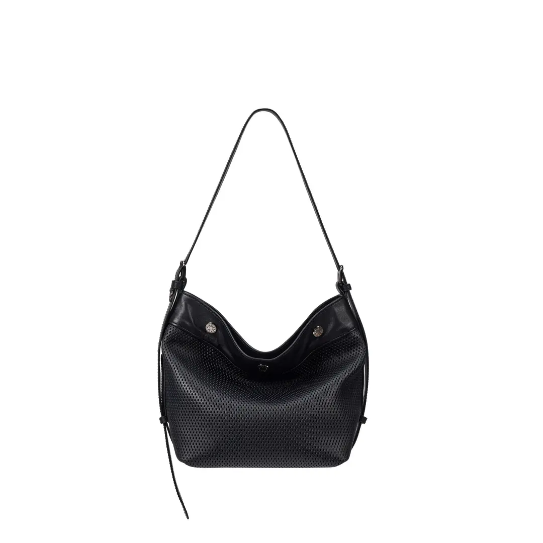분크 [아울렛] Perfec Button Up Net Hobo Piccolo (퍼펙 버튼 업 네트 호보 피콜로) Black 상품 이미지 3