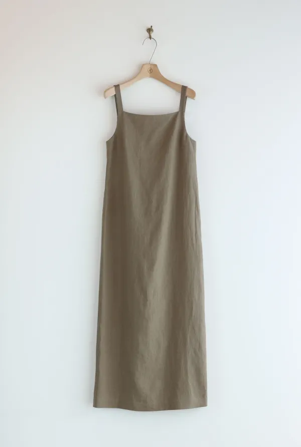 DOSON LINEN DRESS ( MOCHA )
