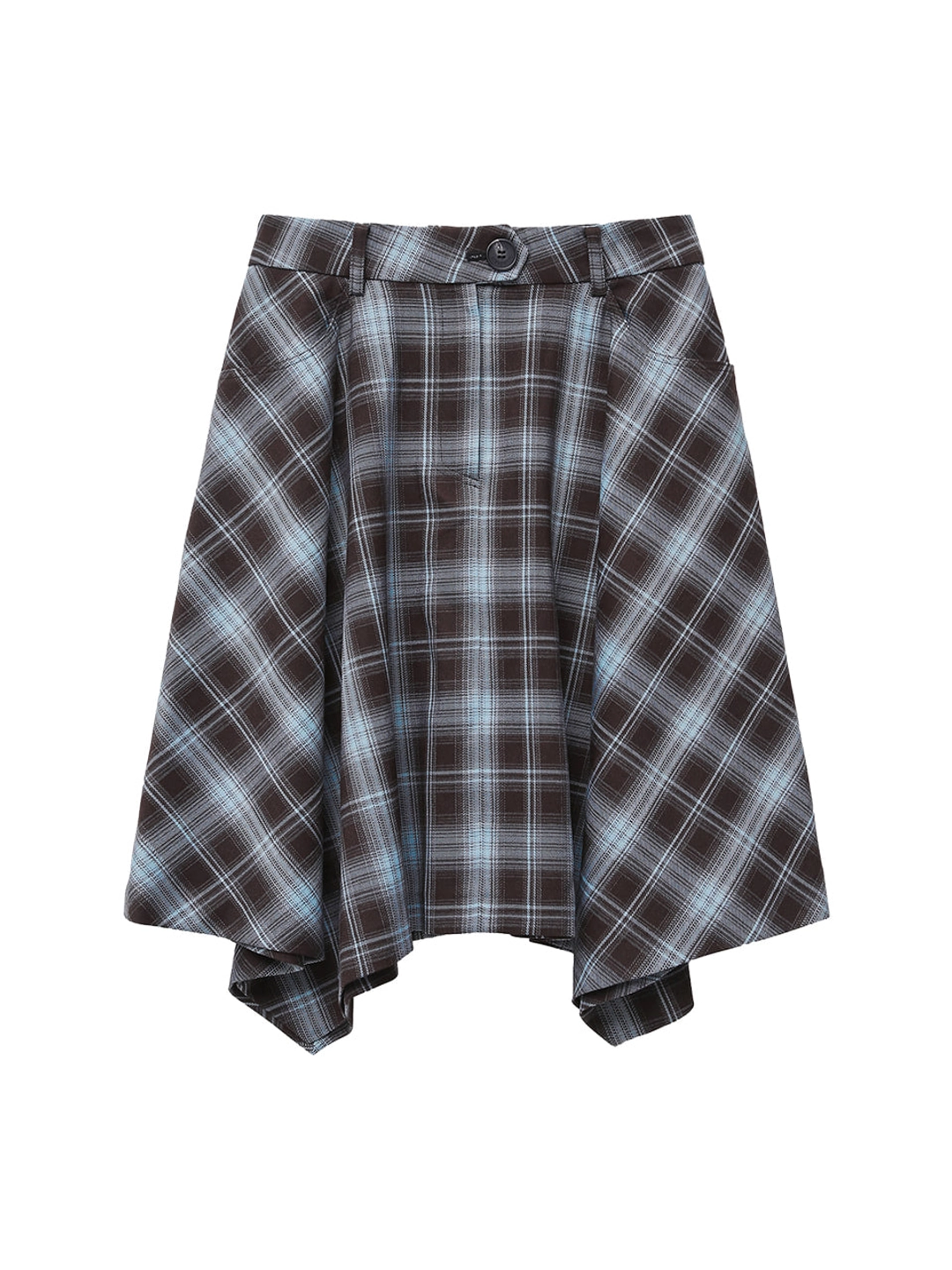 마가린핑거스 UNBALANCED CHECK SKIRT (PURPLE) 상품 이미지 3