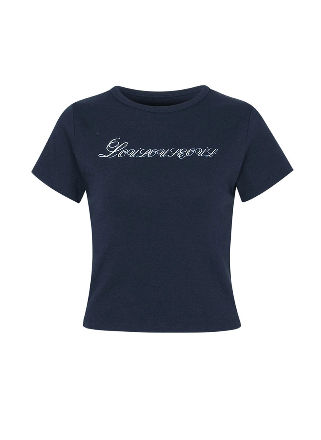 루루서울 Logo Sparkle T-Shirt (Navy) 상품 이미지 3