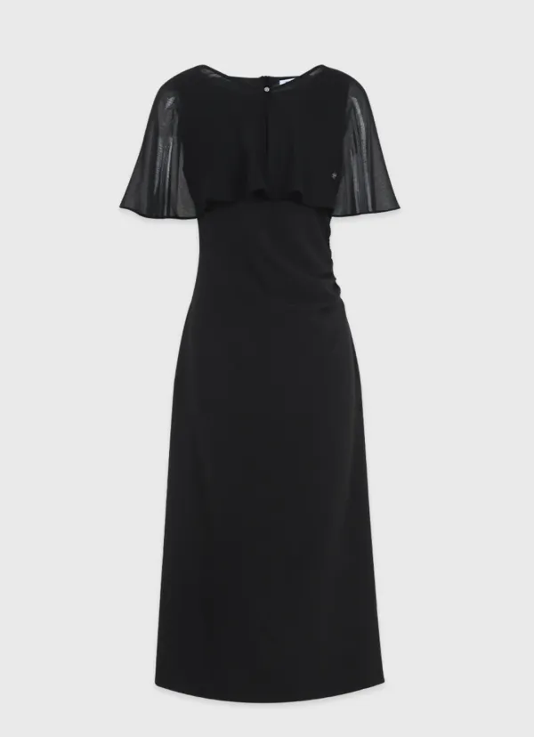  [44-120]  Elodie Bustier Dress-Cape Setup  엘로디 뷔스티에 드레스-케이프 셋업 (여름-클래식룩-격식룩-하객룩-출근룩-2부드레스-오피스룩-롱드레스-슬리브리스-케이프-자체제작-빅사이즈) 