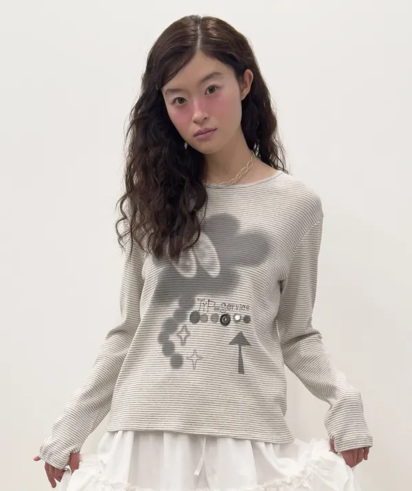 [9차] Buttoned Airbrush Top [Ivory]