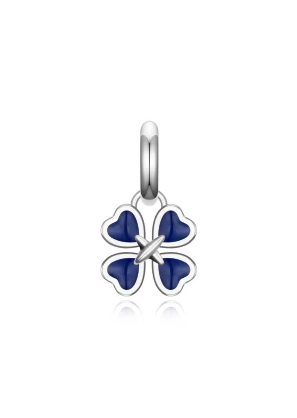 Navy Clover Charm