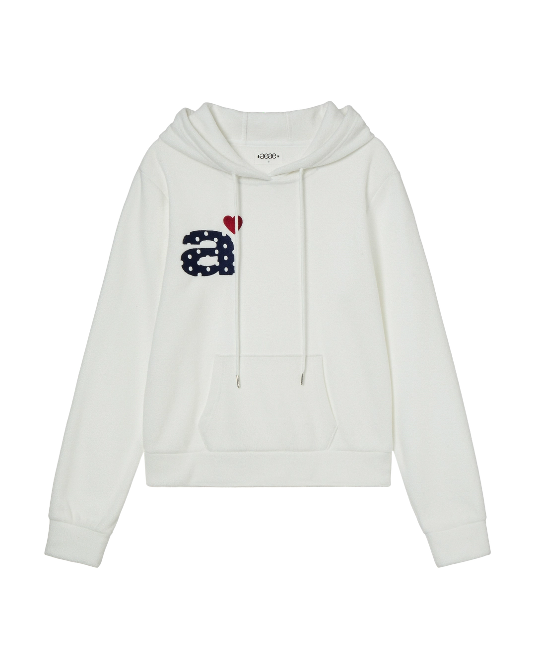에이이에이이 DOT SMALL LETTER FLEECE HOODIE [WHITE] 상품 이미지 3