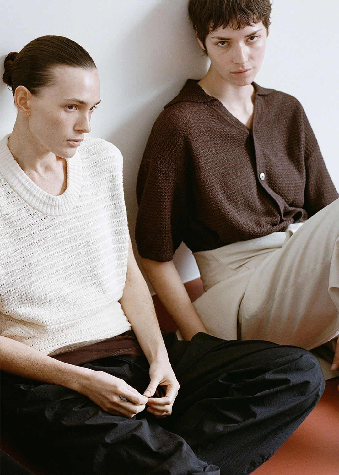 우마뭉 Japanese paper yarn crochet shirts_Umber 상품 이미지 2