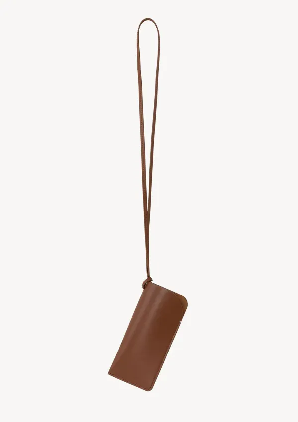 Leather Glasses Case in Camel