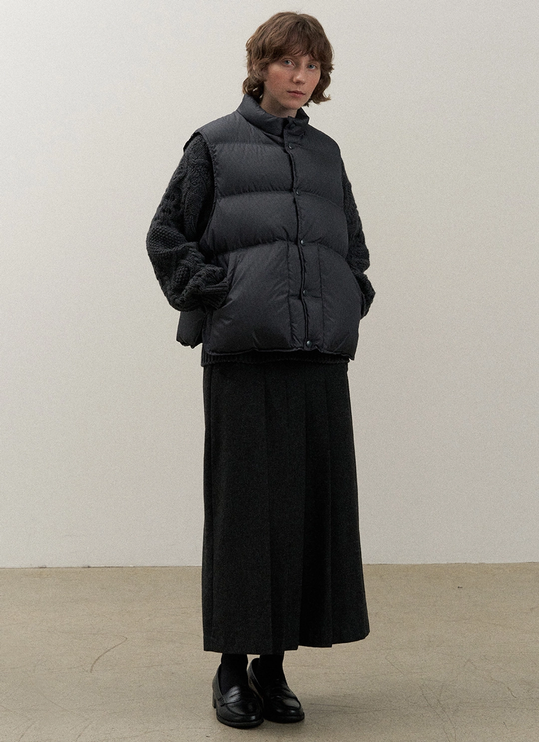 르닐 Basel Padding Vest (Navy Check) 상품 이미지 3
