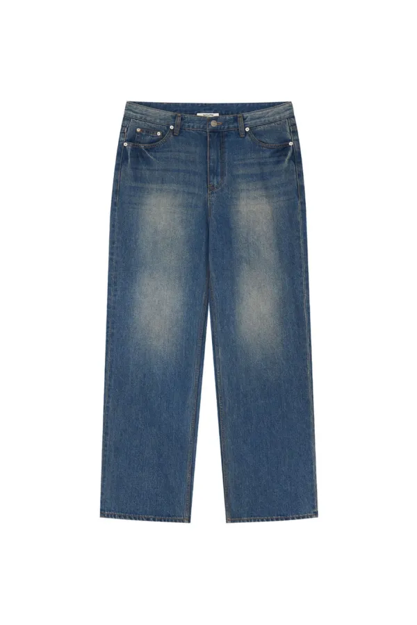 LOW RISE STRAIGHT-FIT JEANS (VINTAGE BLUE)