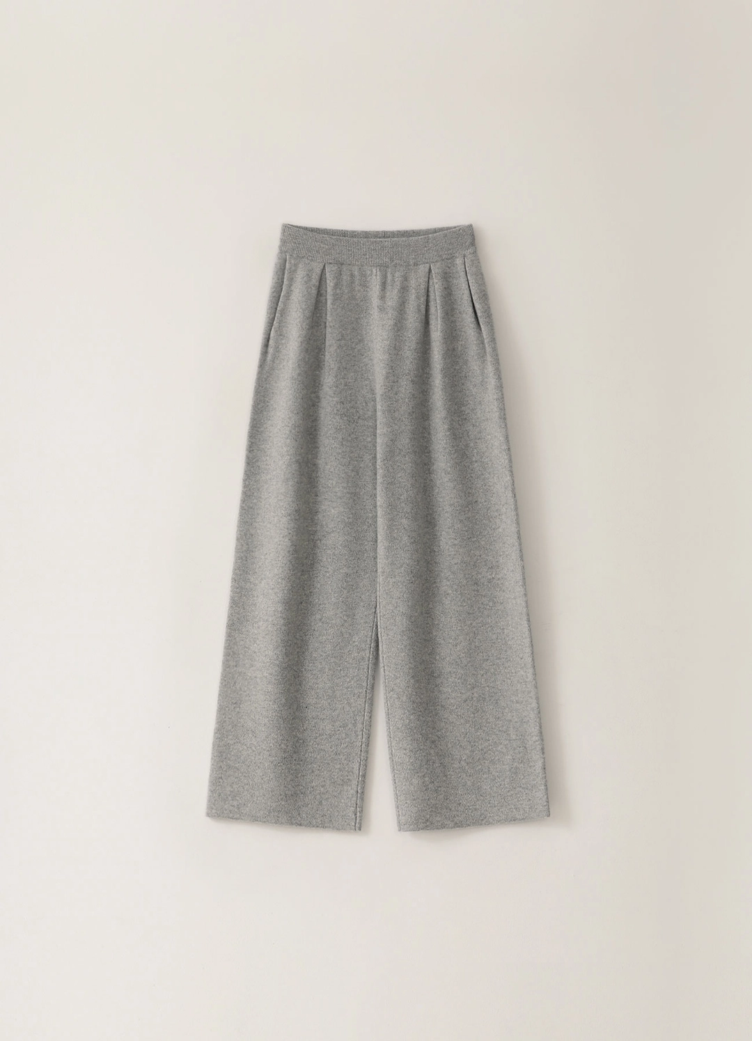 페블엠 6TH / Pleated Banding Knit Pants - Gray 상품 이미지 1