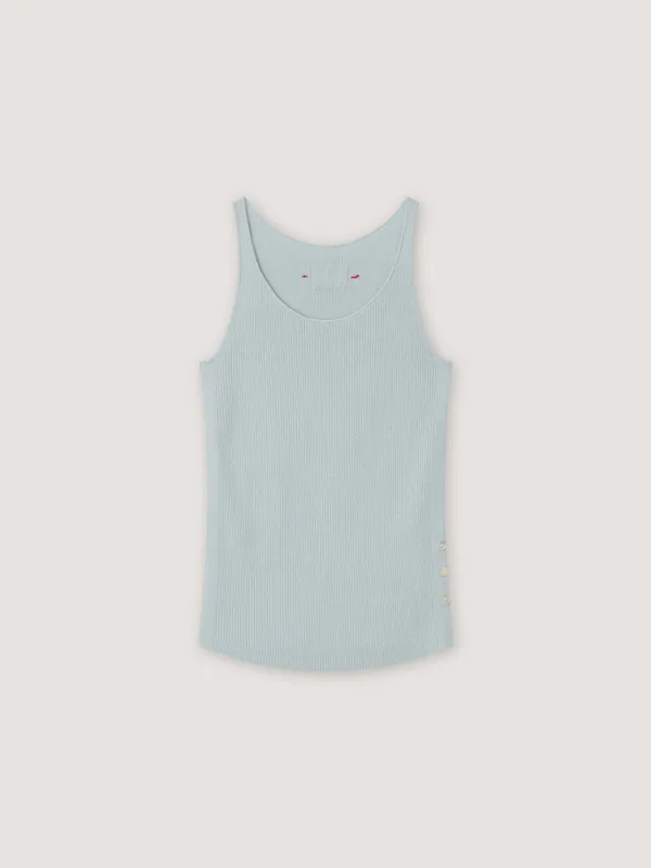 [2nd] Square Button Knit Sleeveless - Light Blue