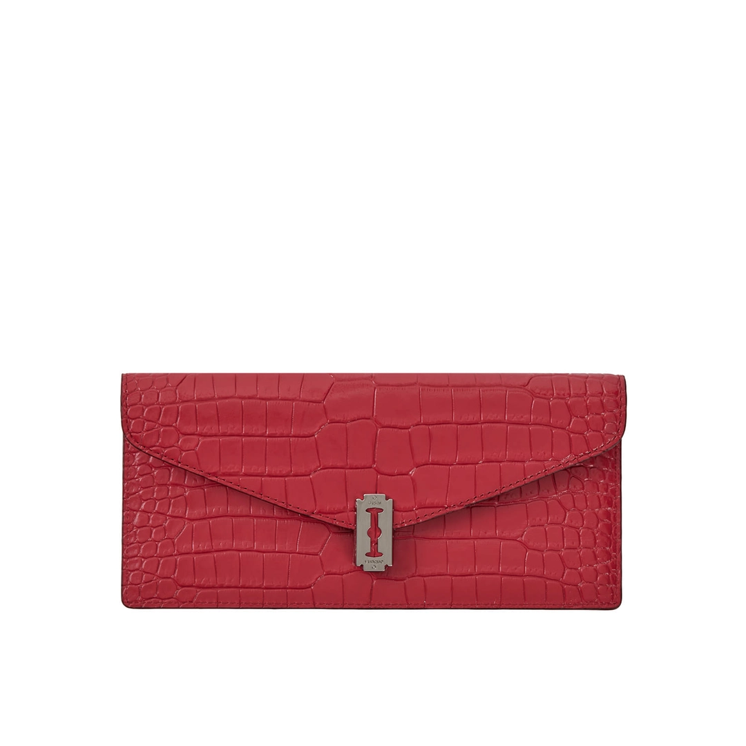 분크 Occam V Long Wallet Croco (오캄 V 장지갑) Ruby Red 상품 이미지 1