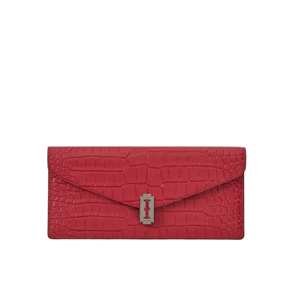 Occam V Long Wallet Croco (오캄 V 장지갑) Ruby Red