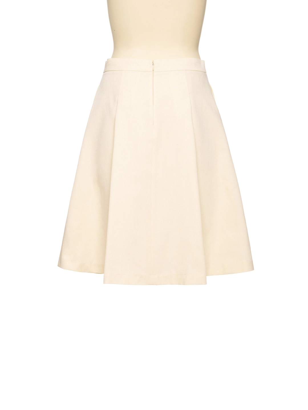 푸쉬버튼 PF26 IVORY TUCKED FLARE MIDI SKIRT 상품 이미지 3