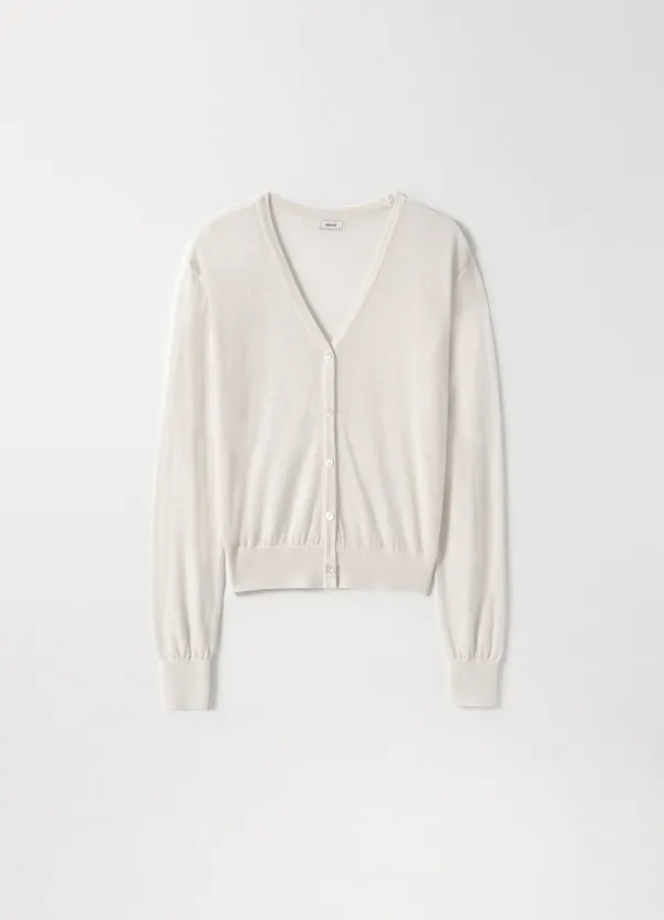 3RD Surf v-neck cardigan(White)