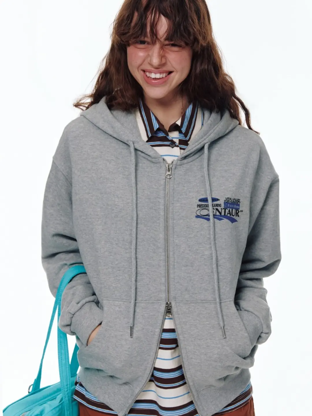 센토르 CENTAUR FREEDOM 2-WAY HOOD ZIP-UP_DARK GREY 상품 이미지 1