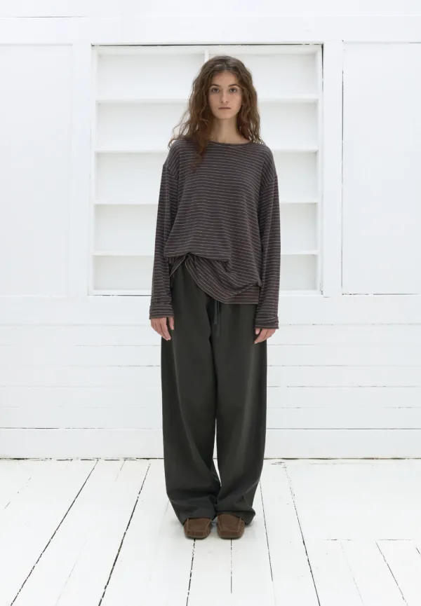 Soft loose fit long sleeve (dark brown)