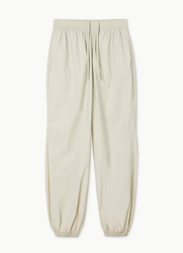Diagonal jogger pants (Nylon ver.) (Unisex)_Bone White