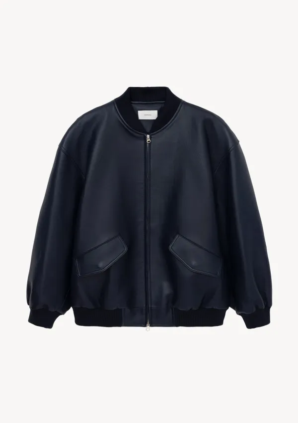 Lambskin Blouson in Navy