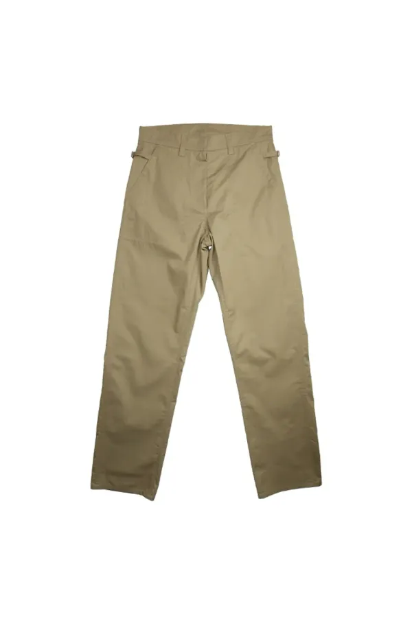 Straight cotton trousers - Beige