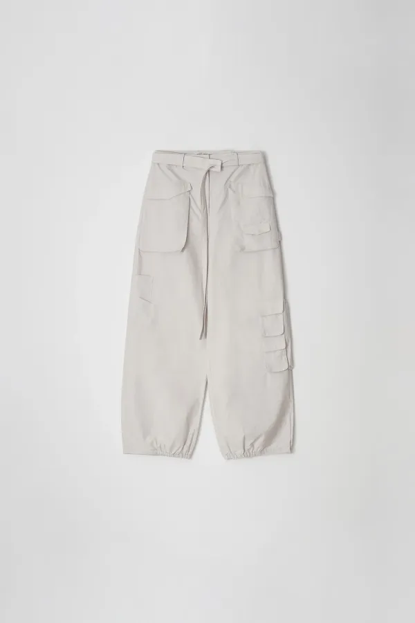 Pocket Detail Pants (light gray)