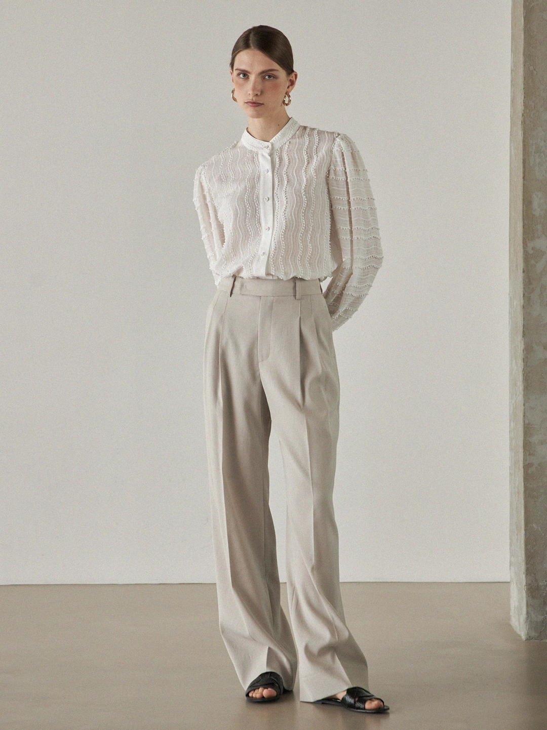 메종드이네스 VINTAGE LACE BLOUSE_WHITE 상품 이미지 3