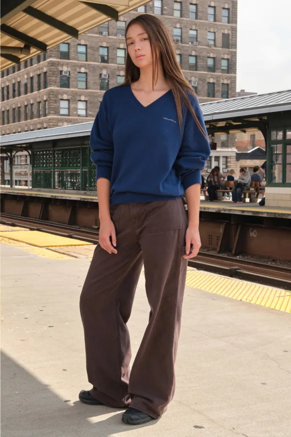 Barrett Cotton Carpenter Pants - Brown