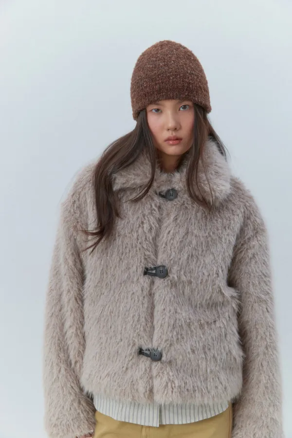 (3차 리오더) Bunny Fake Fur Jacket / Cocoa