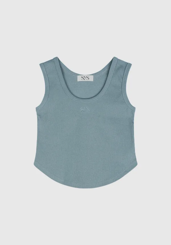 ROUND SLEEVELESS_DUSTY BLUE