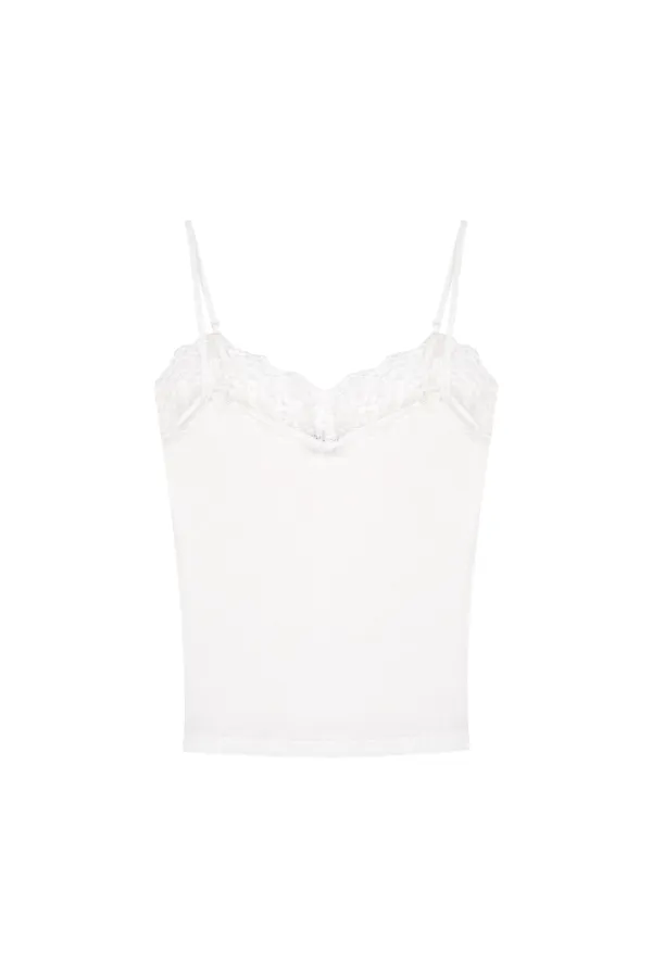 Cream donuts sleeveless (long.ver), White