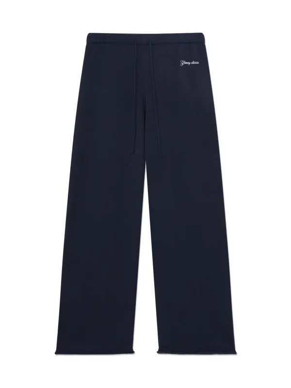 G HUG KNIT PANTS (NAVY)