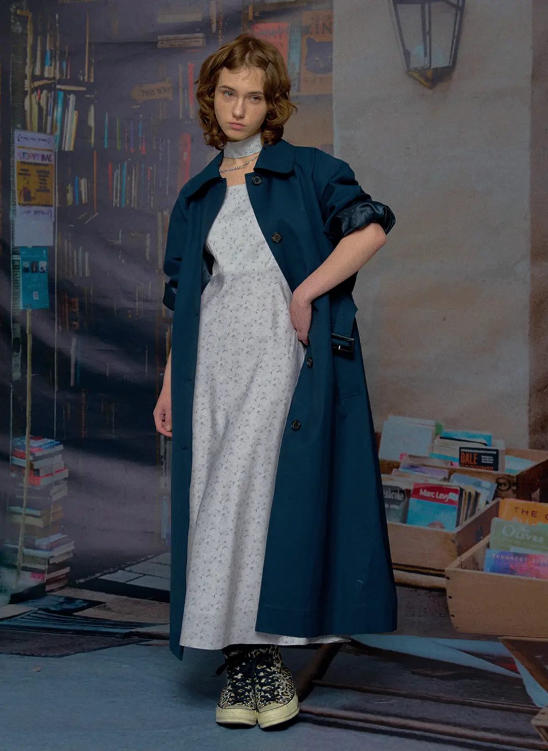 루루서울 Megan Trench Coat (Navy) 상품 이미지 2