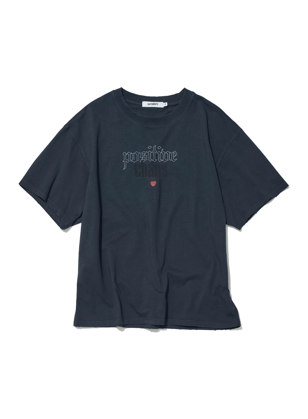파르티멘토 [WOMEN] POSITIVE CHAOS PRINTED TEE_DUSTY BLUE 상품 이미지 1