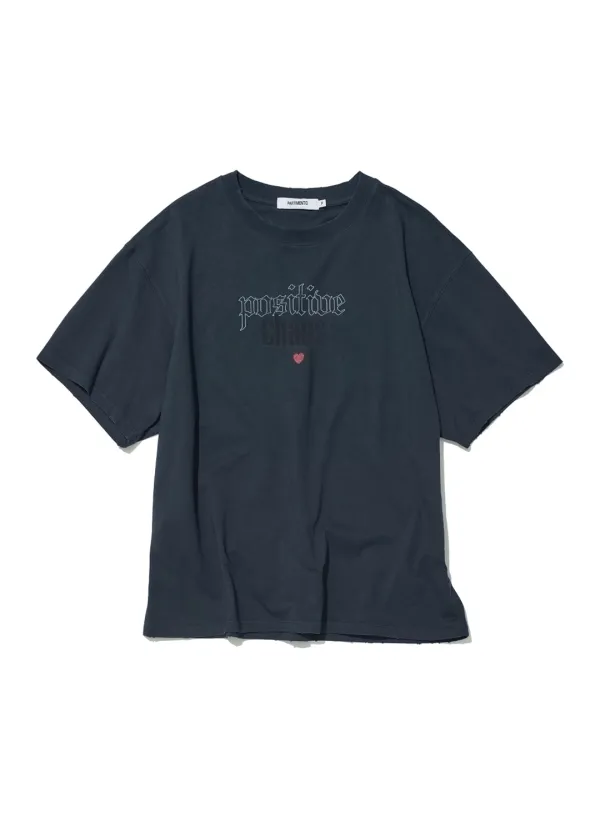 [WOMEN] POSITIVE CHAOS PRINTED TEE_DUSTY BLUE