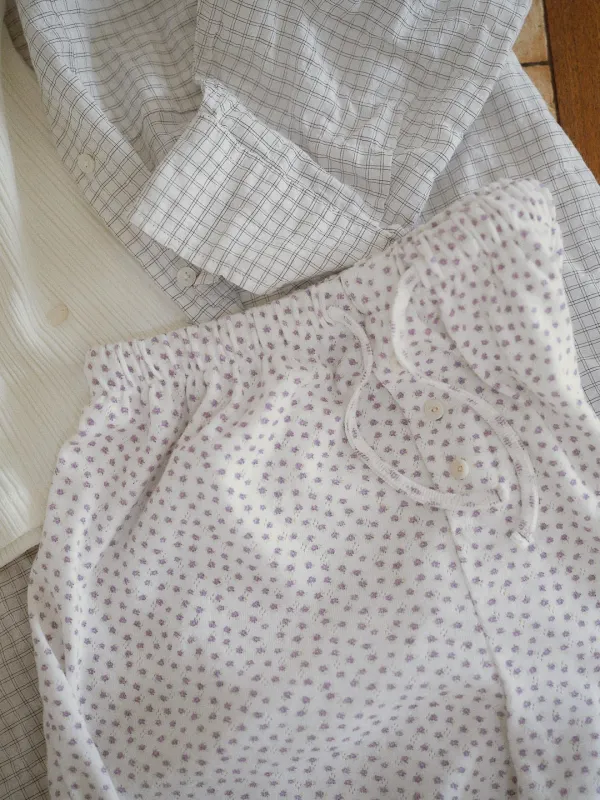 Floral jacquard trunk ( white )
