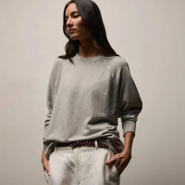 Vintage French Terry Relaxed Sweatshirt - Fog Pigment