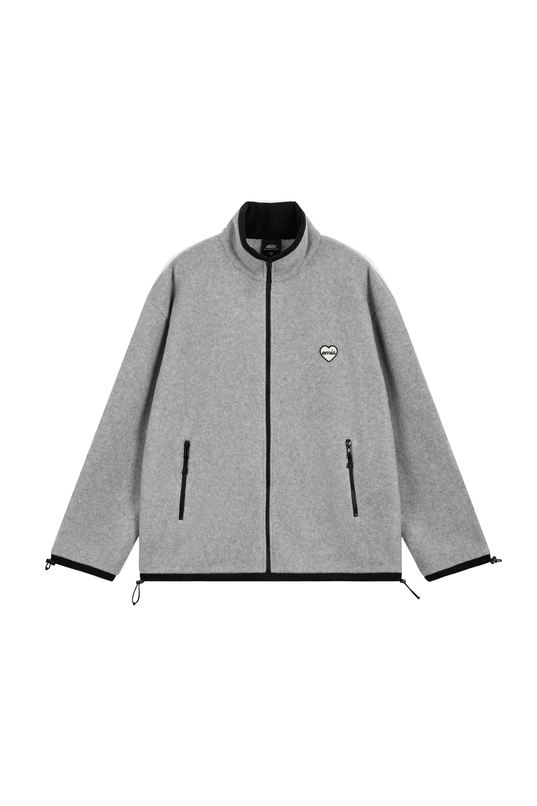 이미스 OVERSIZED HEART WAPPEN ZIP UP FLEECE-GRAY 상품 이미지 3