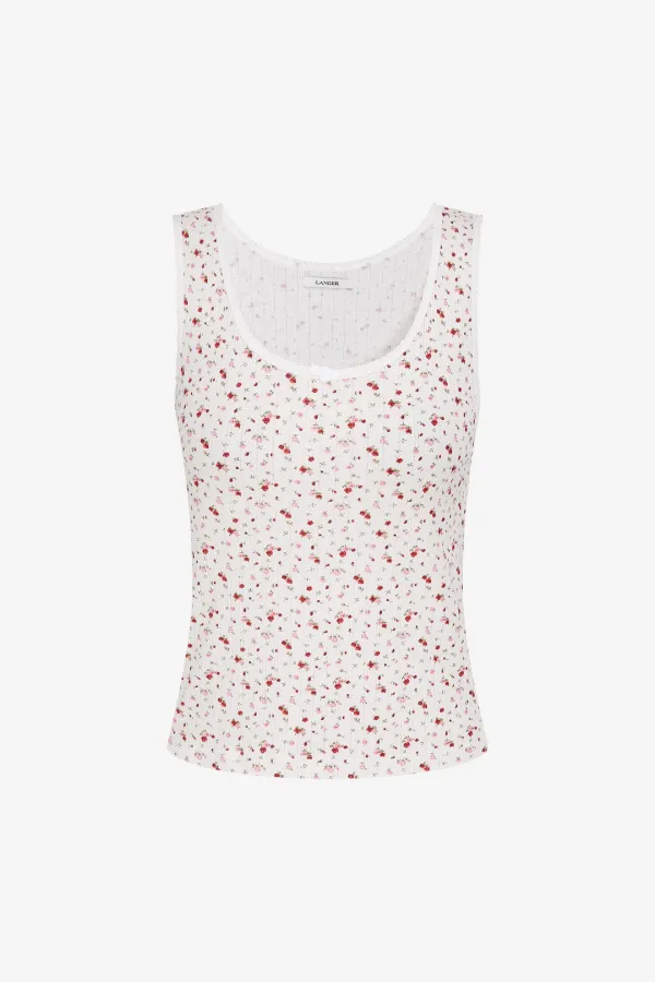 rose floral sleeveless top