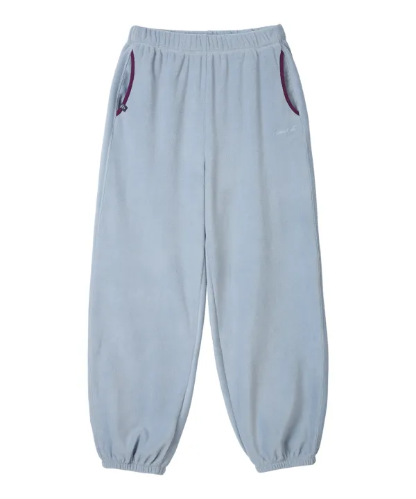 Wintry Fleece Jogger Pants-Blue Grey