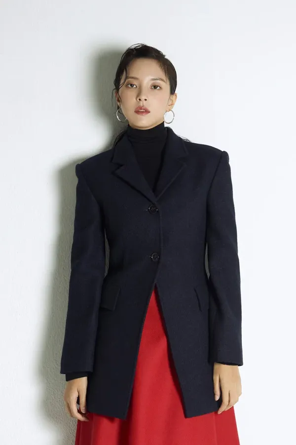 [H Attitude] NO.14 JACKET - NAVY HARRIS TWEED