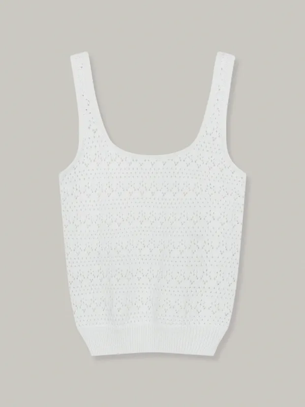 pointelle sleeveless knit (ivory)