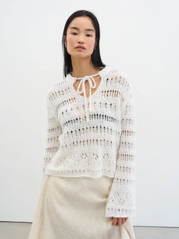 Isabella race knit pullover