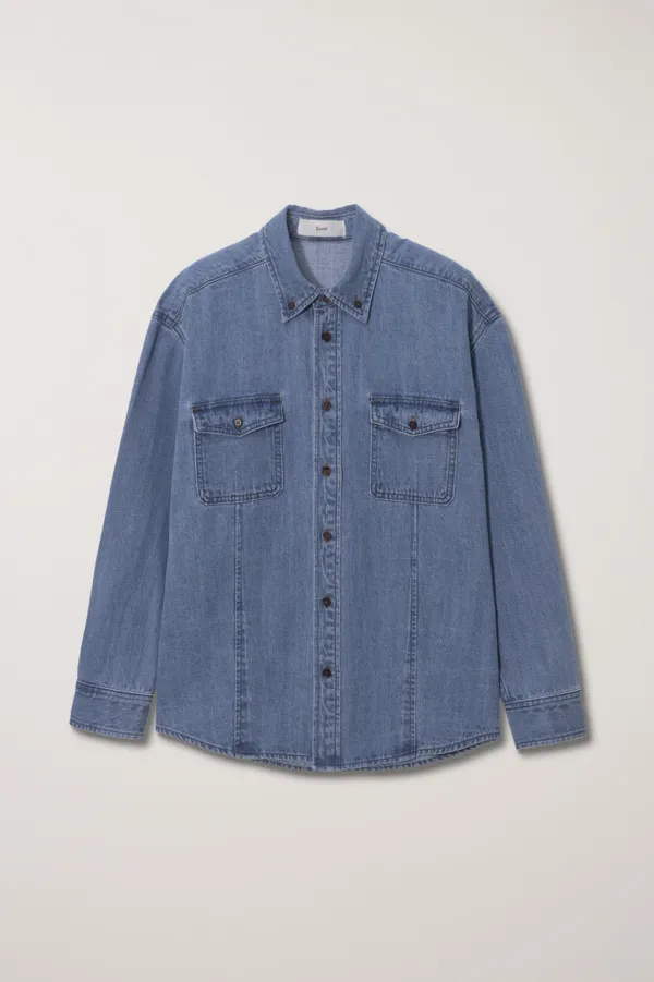UNISEX CLASSIC DENIM SHIRT CLASSIC BLUE_UDSH6A101B2